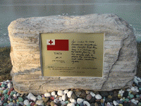 Tonga Ambassador's peace inscription